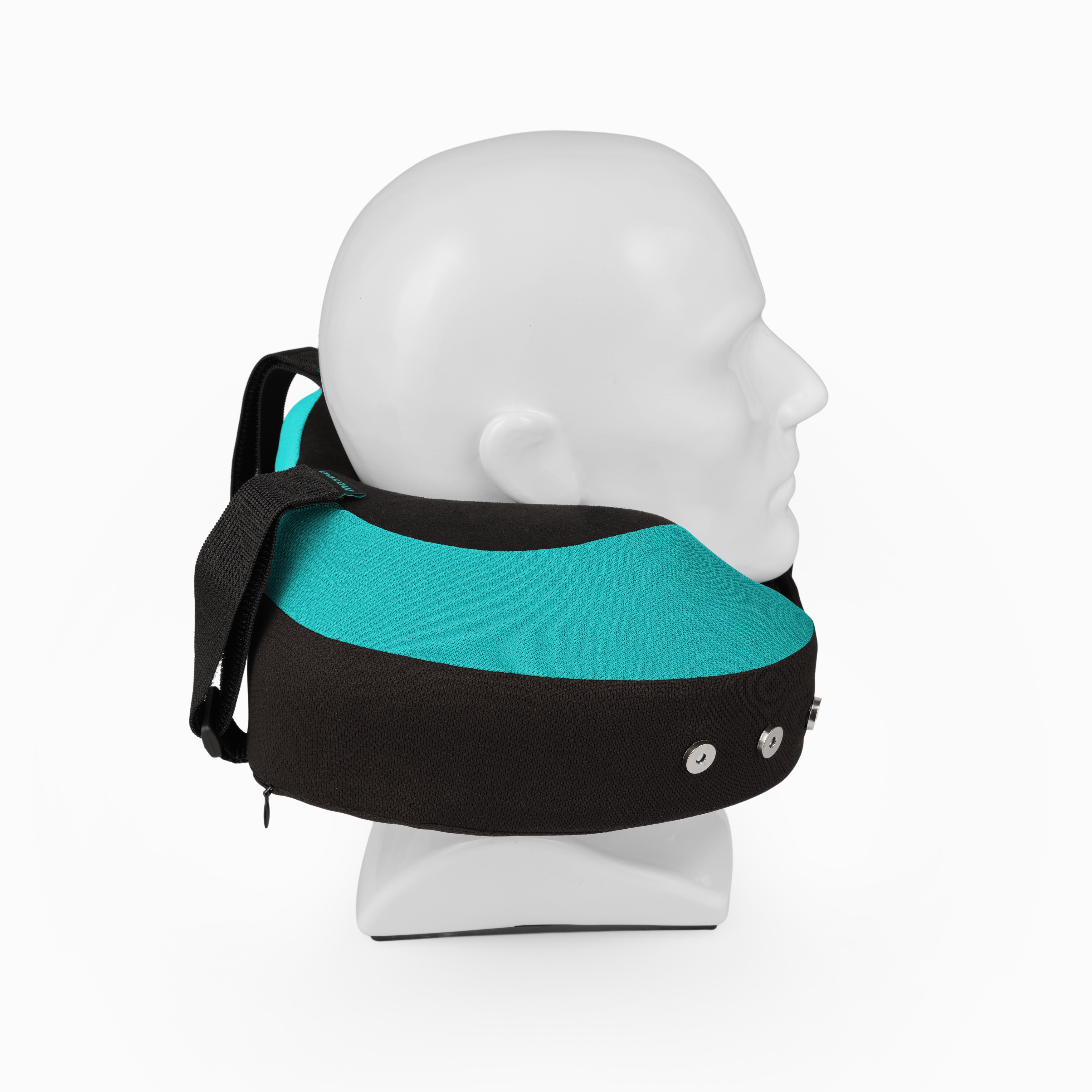 Подушка для путешествий на шею с эффектом памяти ортопедическая iPillow Neck Evolution Button Tiffany бирюзовый