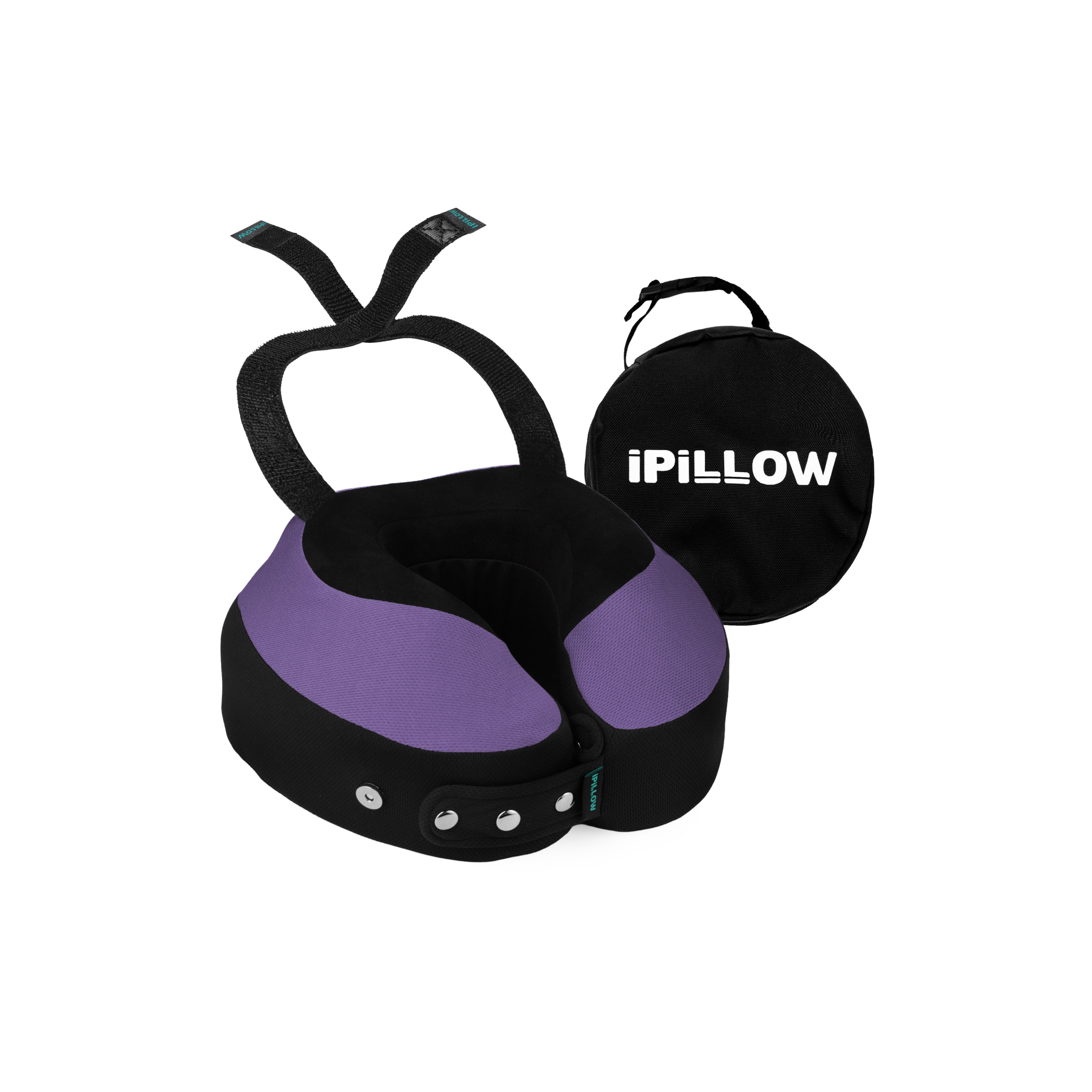 Подушка для путешествий на шею с эффектом памяти ортопедическая iPillow Neck Evolution Button Lavande сиреневый