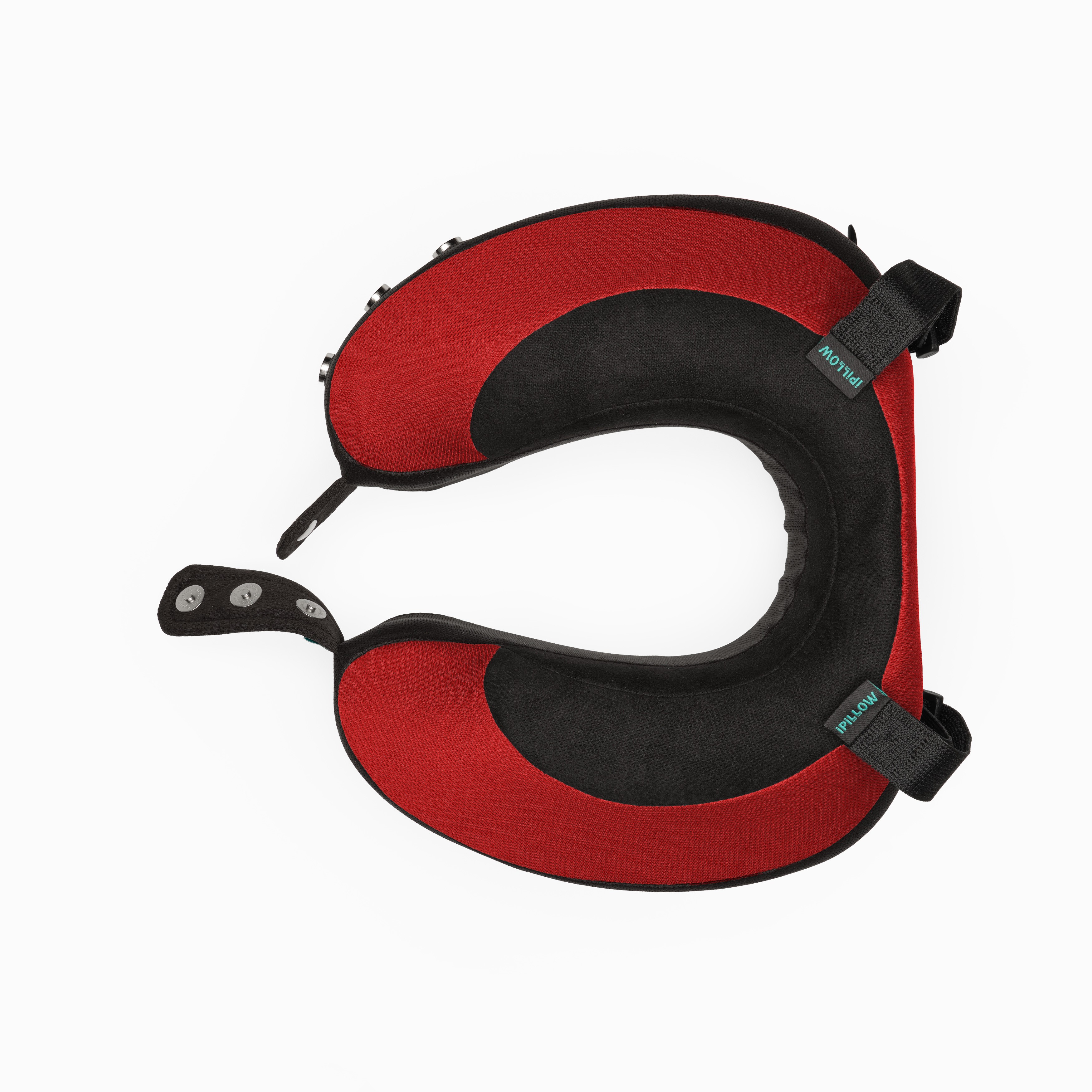 Подушка для путешествий на шею с эффектом памяти ортопедическая iPillow Neck Evolution Button Red красный