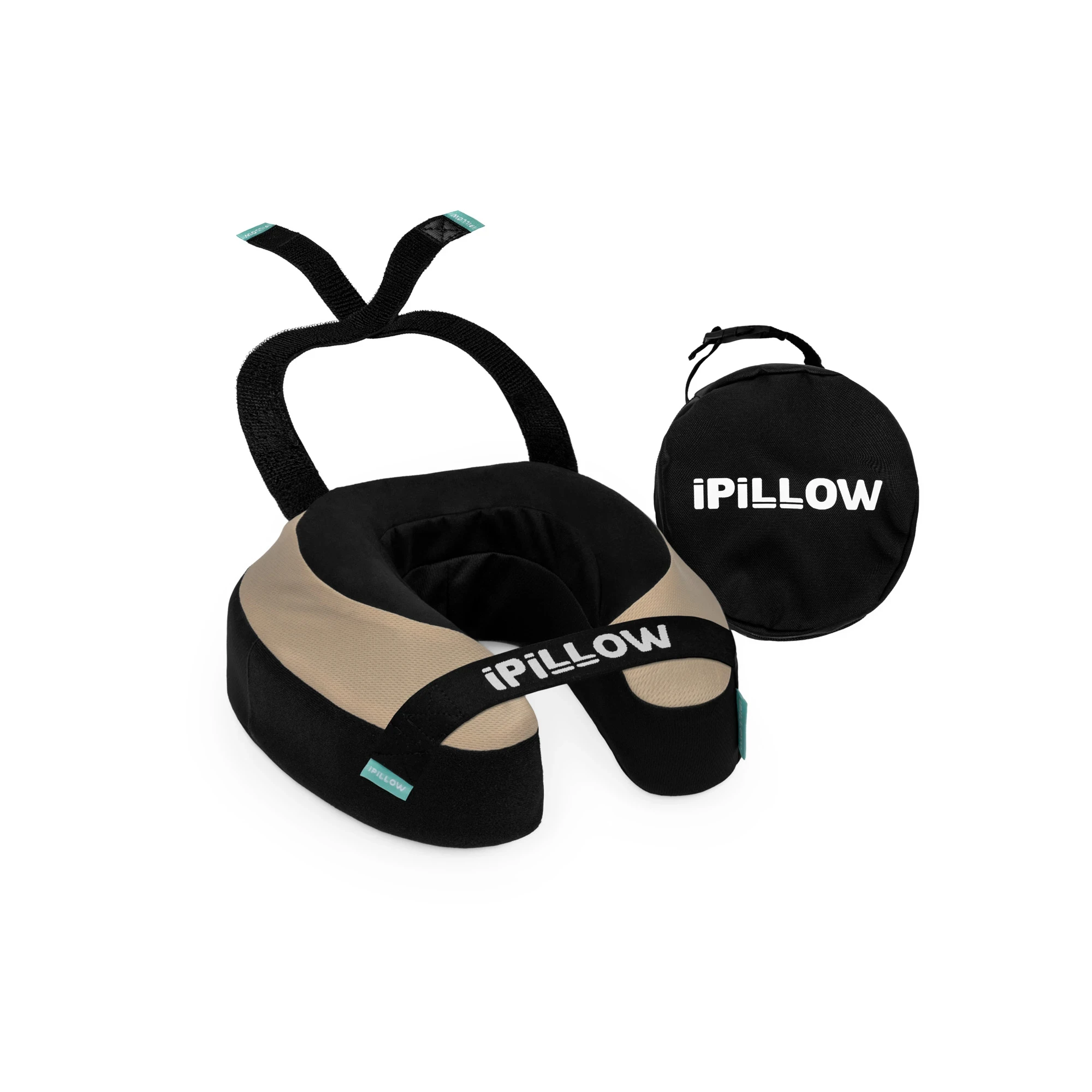 Подушка для путешествий на шею с эффектом памяти ортопедическая iPillow Neck Evolution Beige бежевый