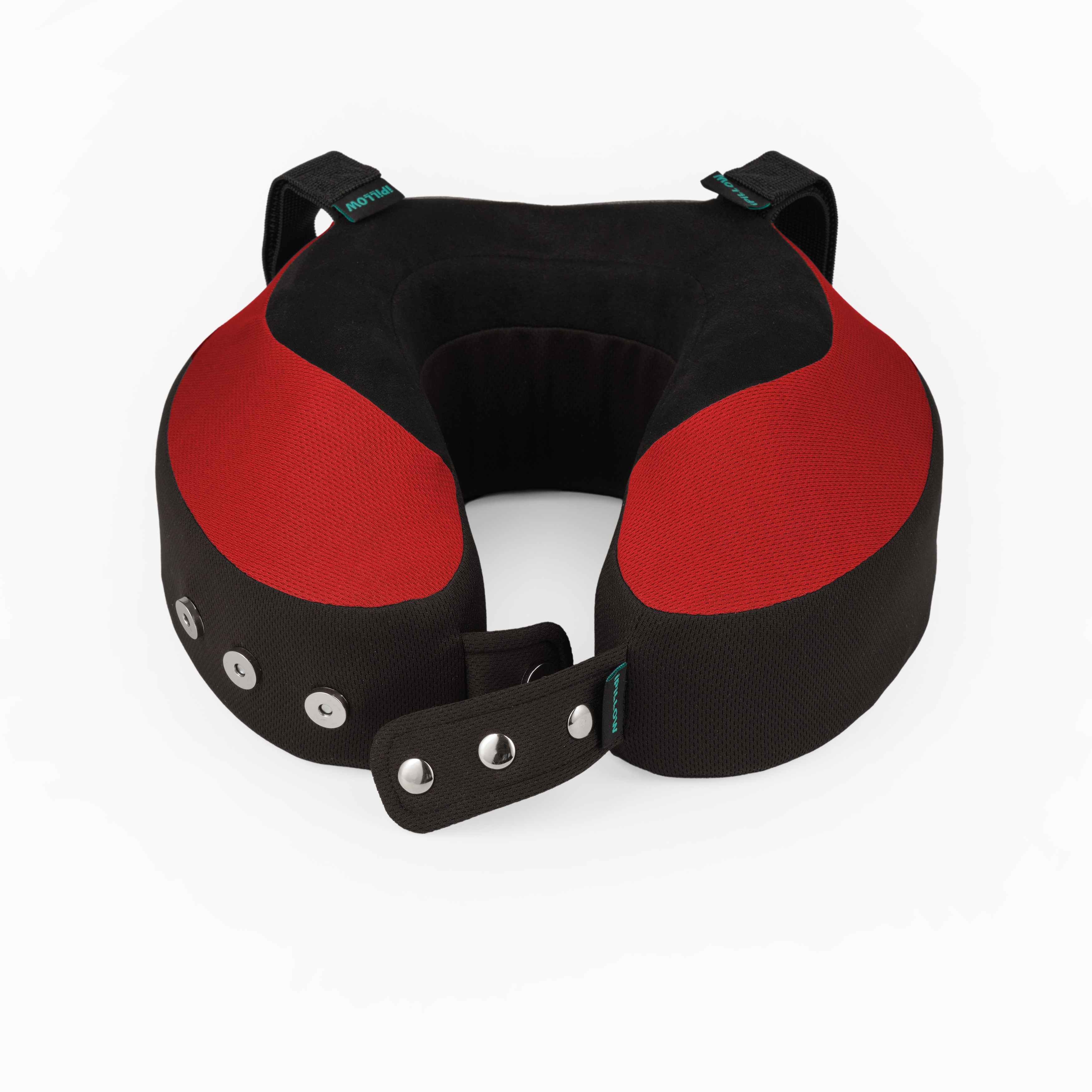 Подушка для путешествий на шею с эффектом памяти ортопедическая iPillow Neck Evolution Button Red красный