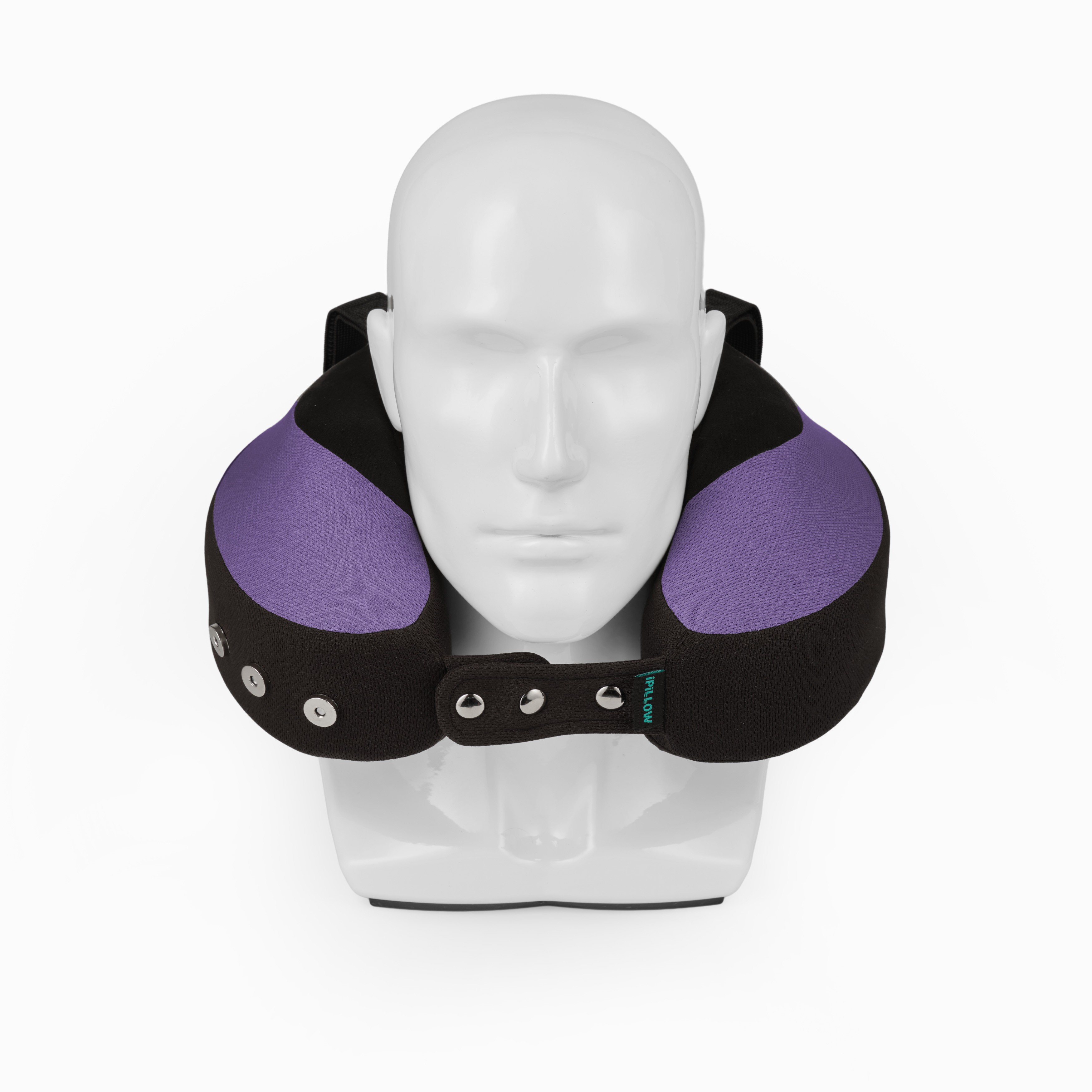 Подушка для путешествий на шею с эффектом памяти ортопедическая iPillow Neck Evolution Button Lavande сиреневый
