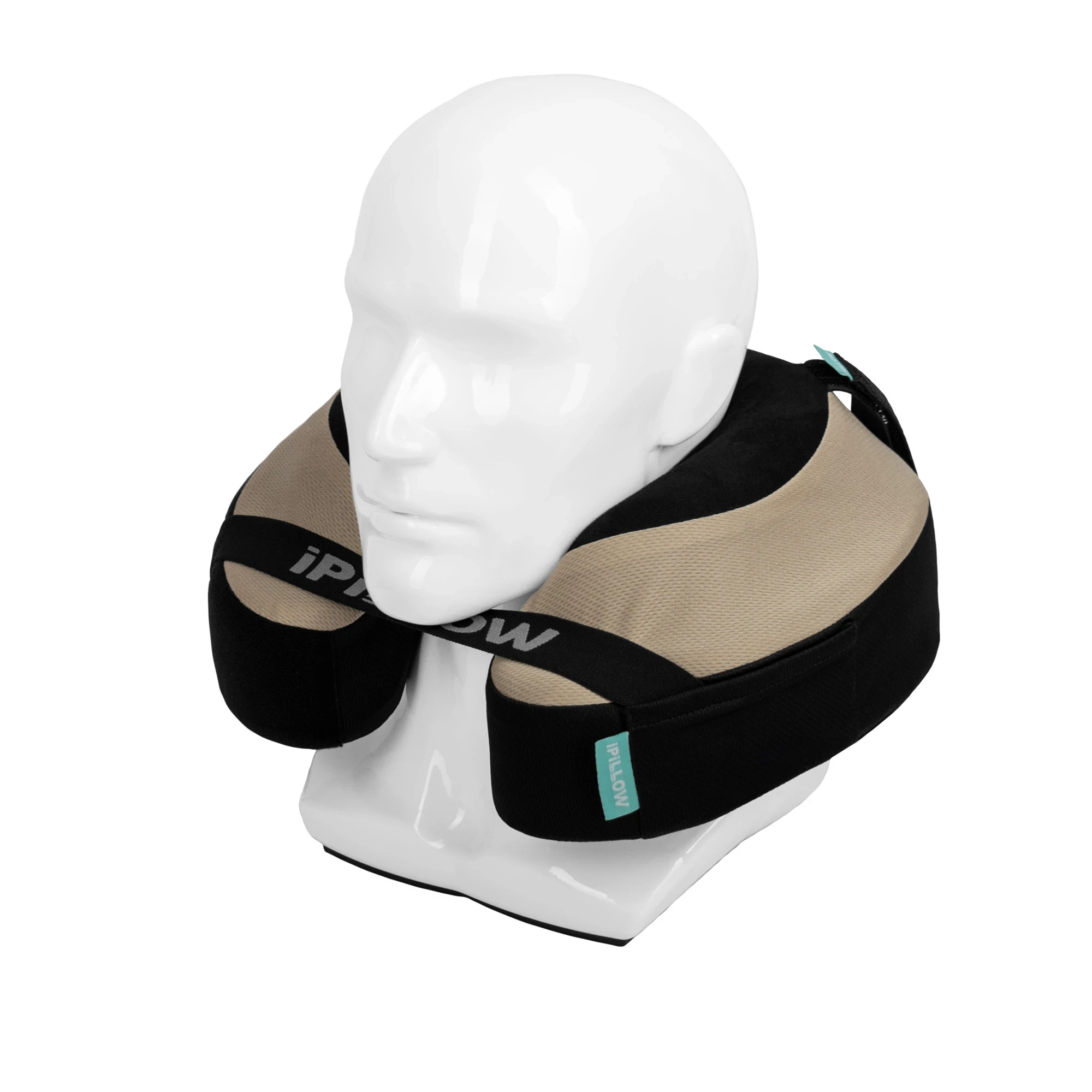 Подушка для путешествий на шею с эффектом памяти ортопедическая iPillow Neck Evolution Beige бежевый