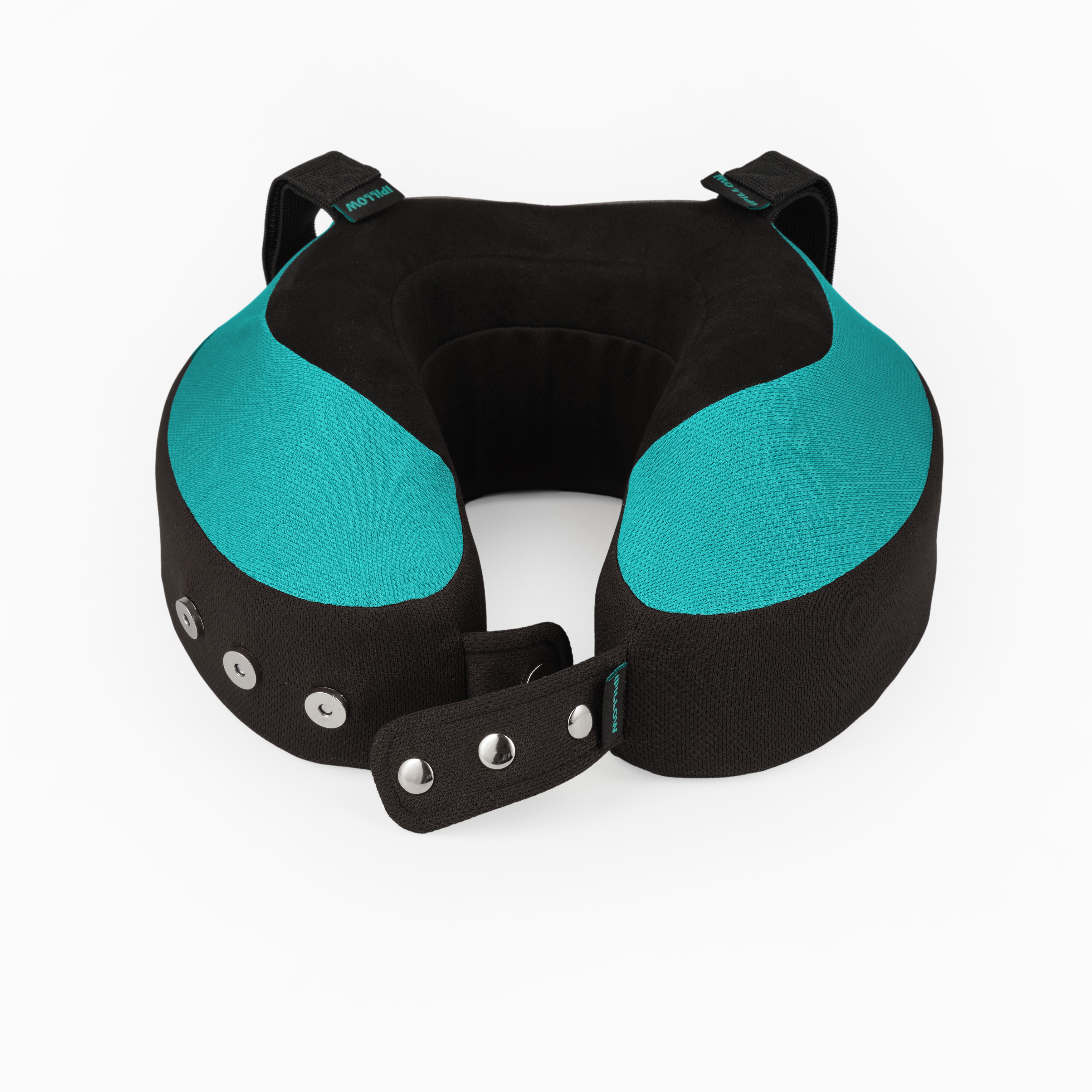 Подушка для путешествий на шею с эффектом памяти ортопедическая iPillow Neck Evolution Button Tiffany бирюзовый