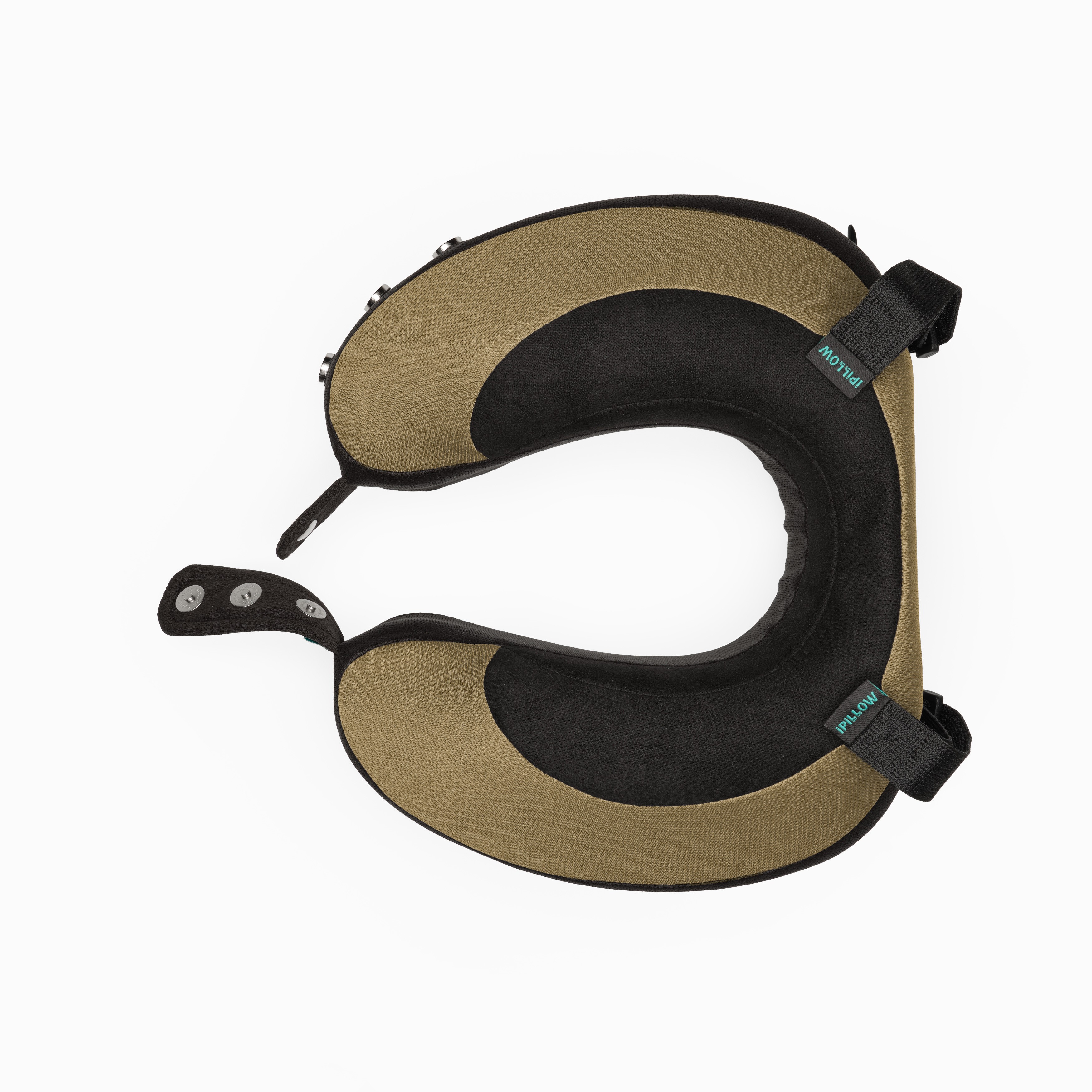 Подушка для путешествий на шею с эффектом памяти ортопедическая iPillow Neck Evolution Button Beige бежевый