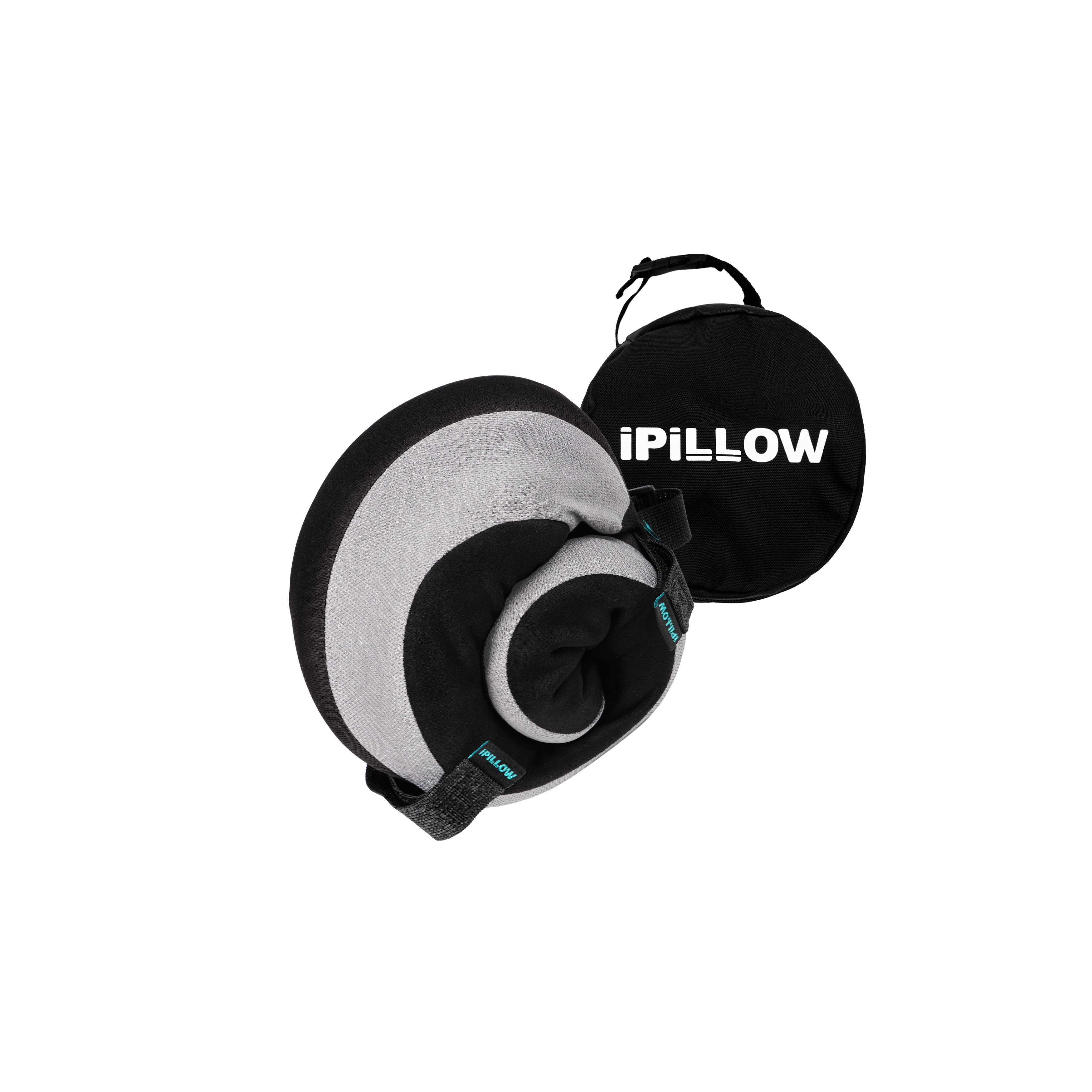 Подушка для путешествий на шею с эффектом памяти ортопедическая iPillow Neck Evolution Button Gray серая