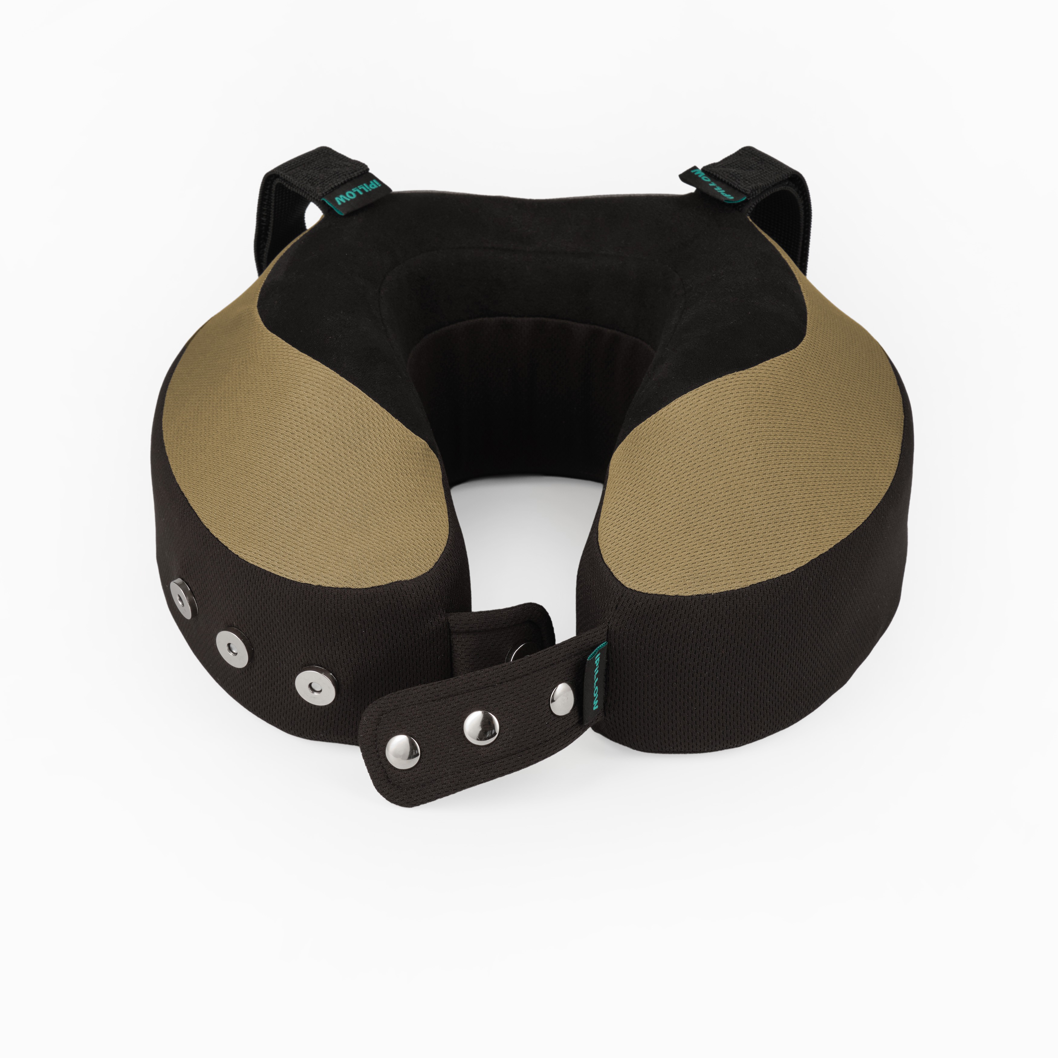 Подушка для путешествий на шею с эффектом памяти ортопедическая iPillow Neck Evolution Button Beige бежевый