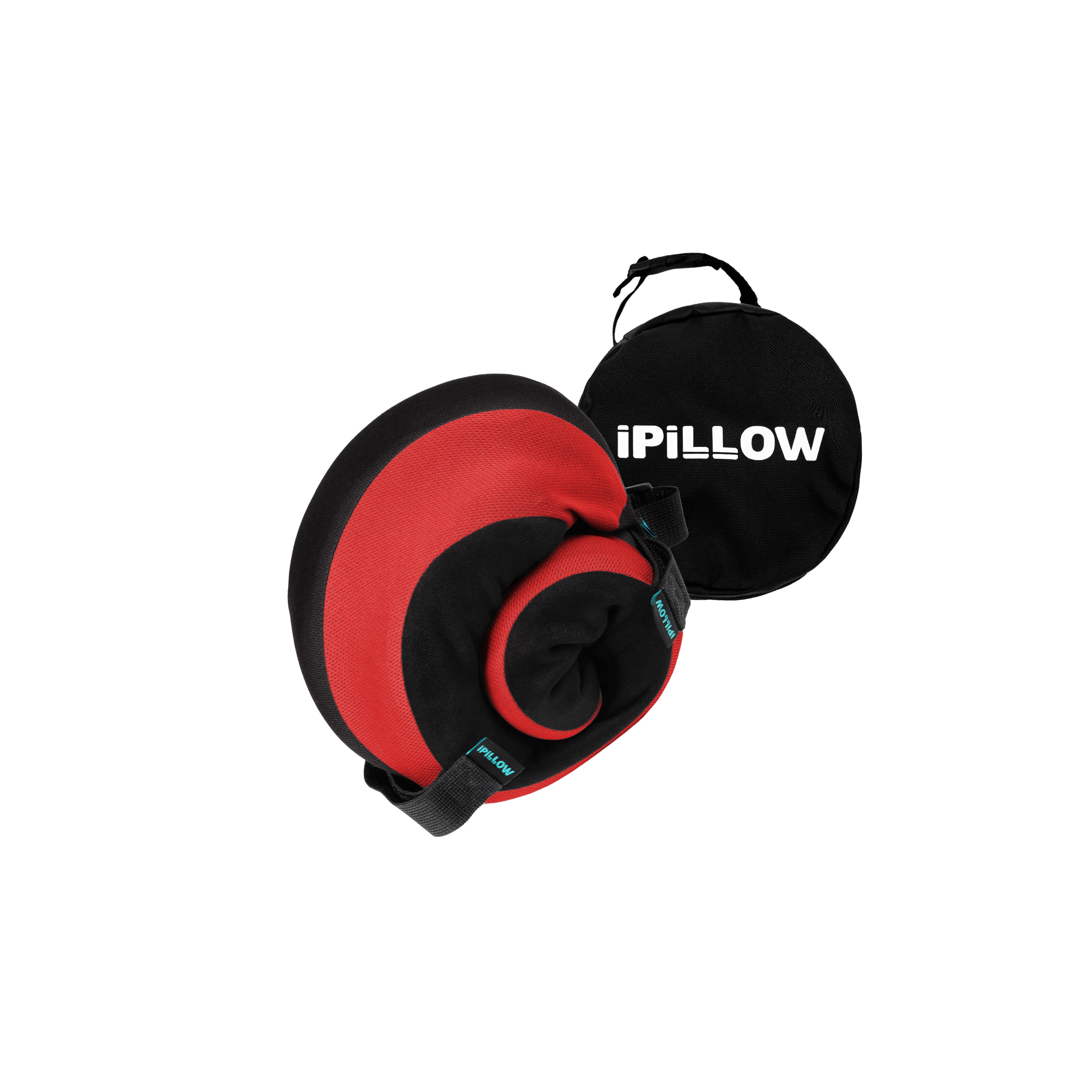 Подушка для путешествий на шею с эффектом памяти ортопедическая iPillow Neck Evolution Button Red красный